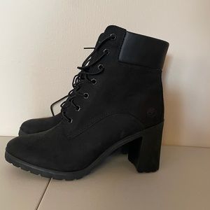 Timberland Allington Lace Boots, Black Nubuck Leather